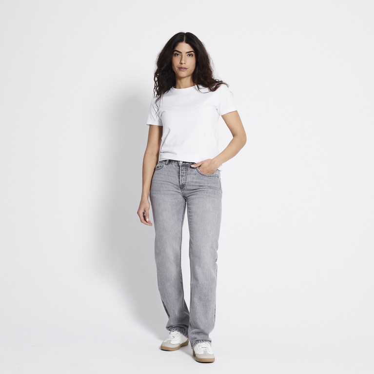 Low waist straight jeans "Icon" Grey